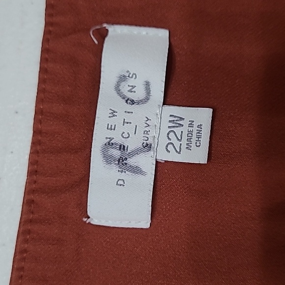 New Directions Dark Terracotta / Rust Colored Pullon Pants size 22W - Picture 3 of 7